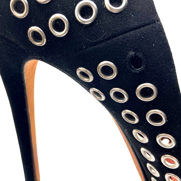 IRO Suede Eyelet Trim Pumps Heels Stilettos Black US 9.5 EUR 40 - Picture 5 of 5